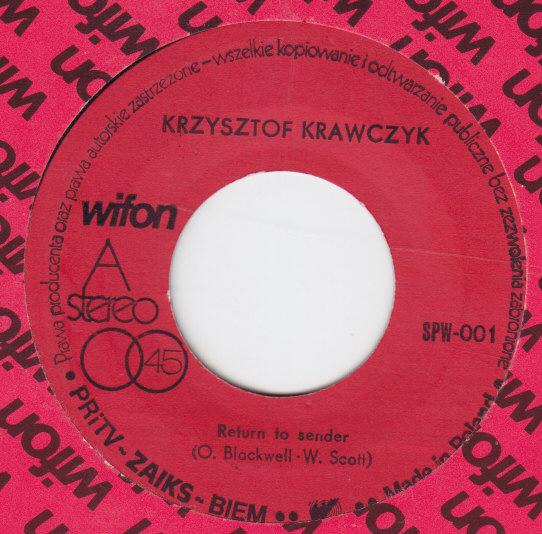 Krzysztof Krawczyk -Return To Sender / Put Your Head On My Shoulder