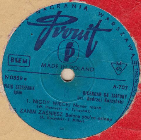Piotr Szczepanik / Ricercar 64 / Tajfuny -Nigdy Więcej
