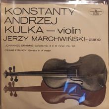Konstanty Andrzej Kulka  Jerzy Marchwiński - Johannes Brahms  César Franck 
